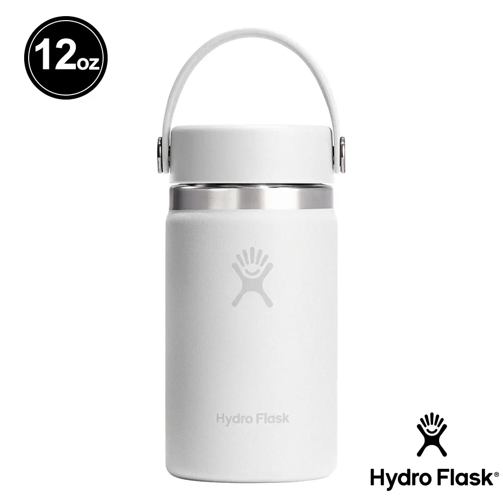 Hydro Flask 12oz寬口提環保溫瓶/ 經典白
