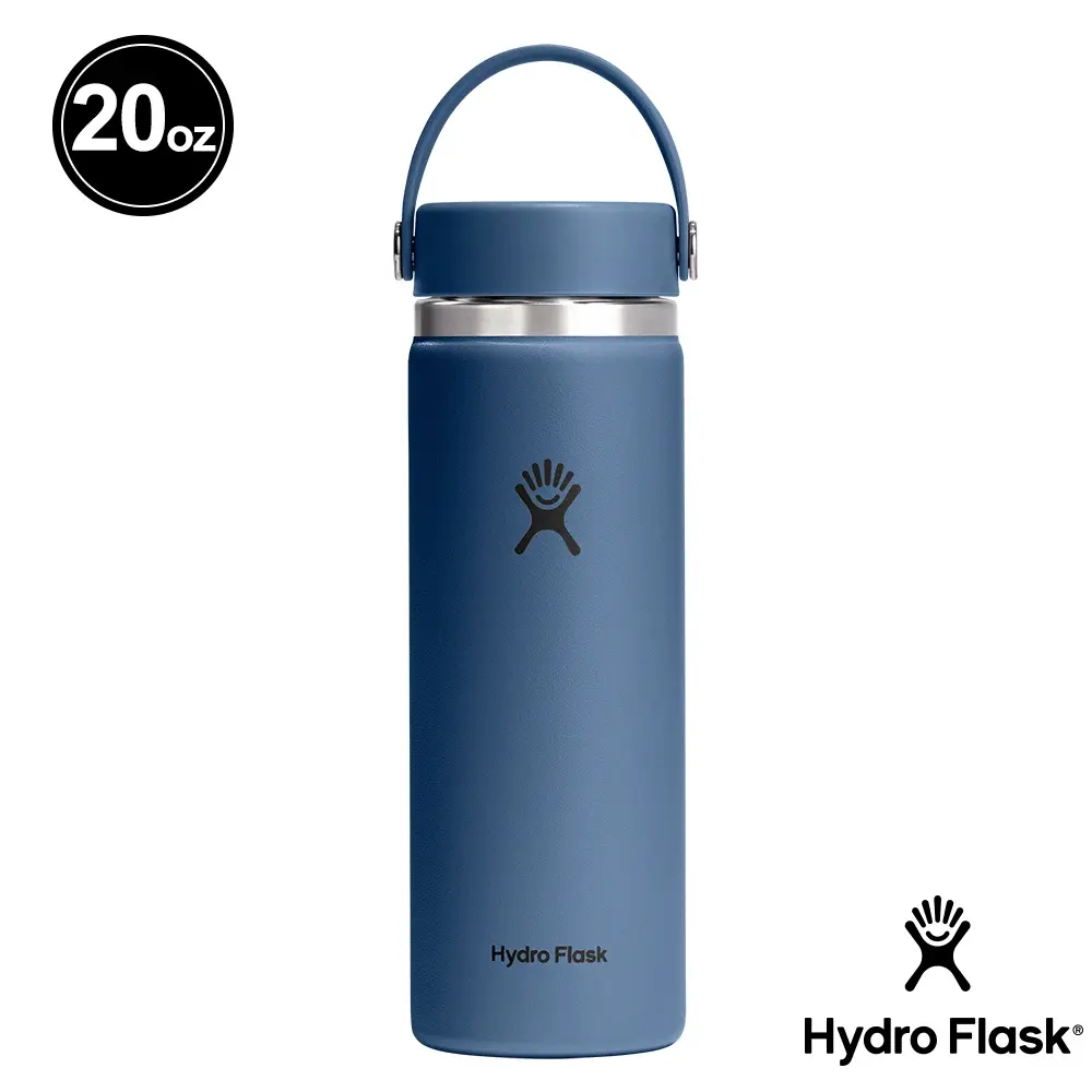 Hydro Flask 20oz寬口提環保溫瓶/ 午夜藍