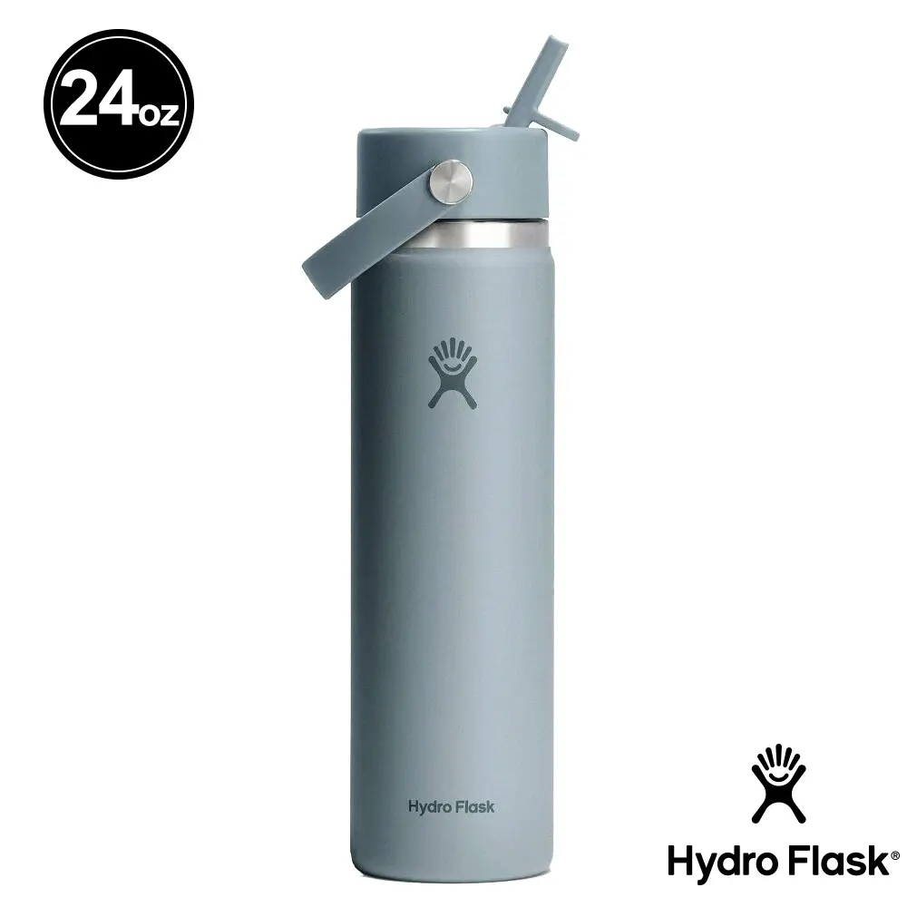 Hydro Flask 24oz寬口吸管真空保溫瓶/ 鐵灰