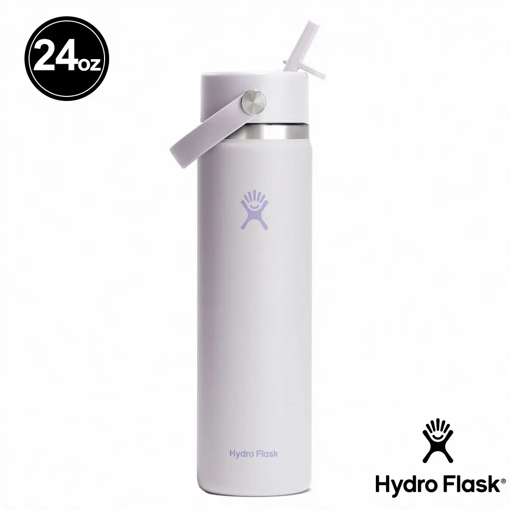 Hydro Flask 24oz寬口吸管真空保溫瓶/ 雲朵紫