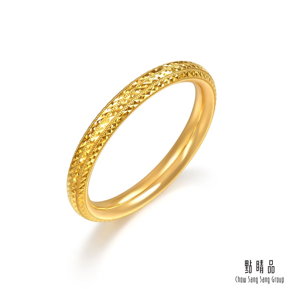 點睛品 星光流轉 黃金戒指_計價黃金(港圍09)