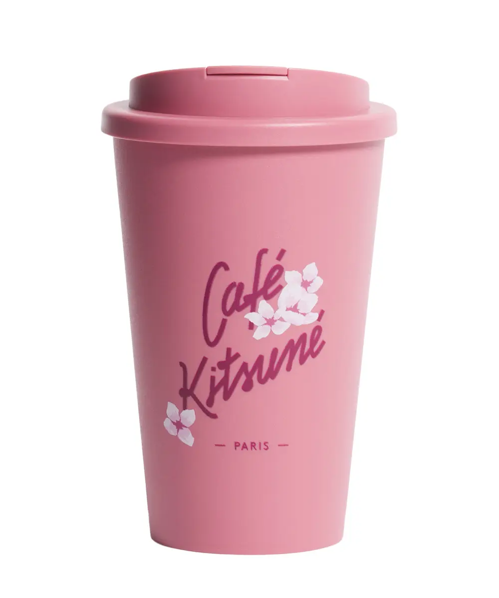 CAFÉ KITSUNÉ 果汁粉櫻花圖案隨行杯350ml