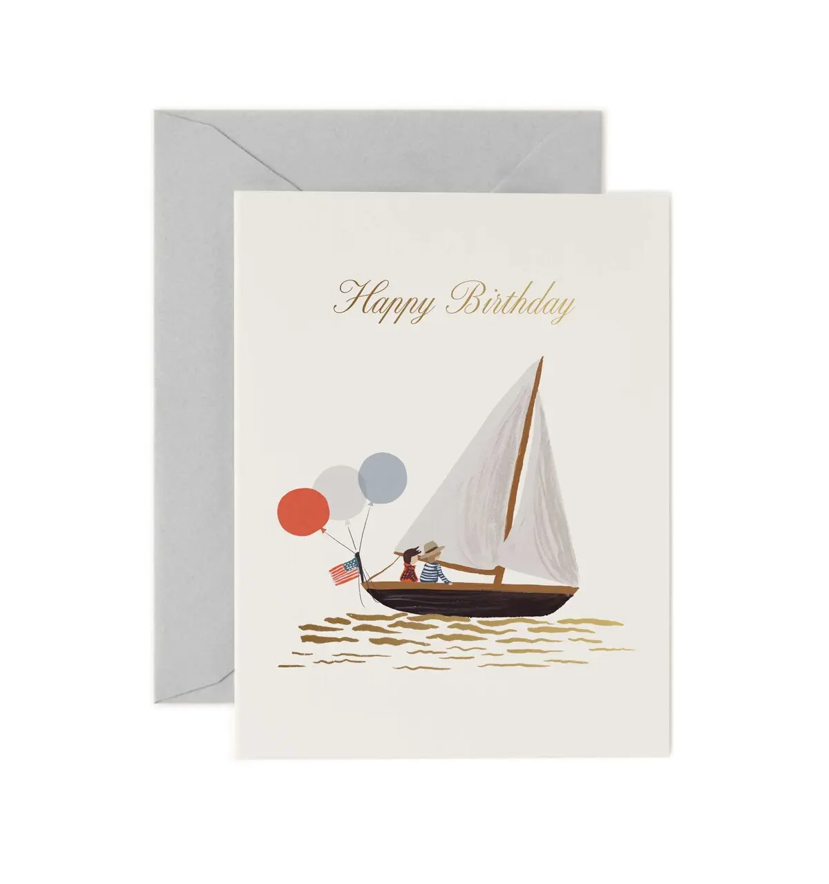 美國 RIFLE PAPER 生日卡/ Sailboat Birthday