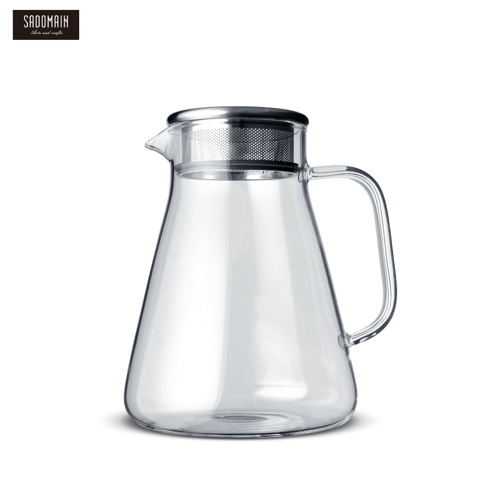 【仙德曼SADOMAIN】耐熱玻璃泡茶壺天幕直火花茶壺-1200ml
