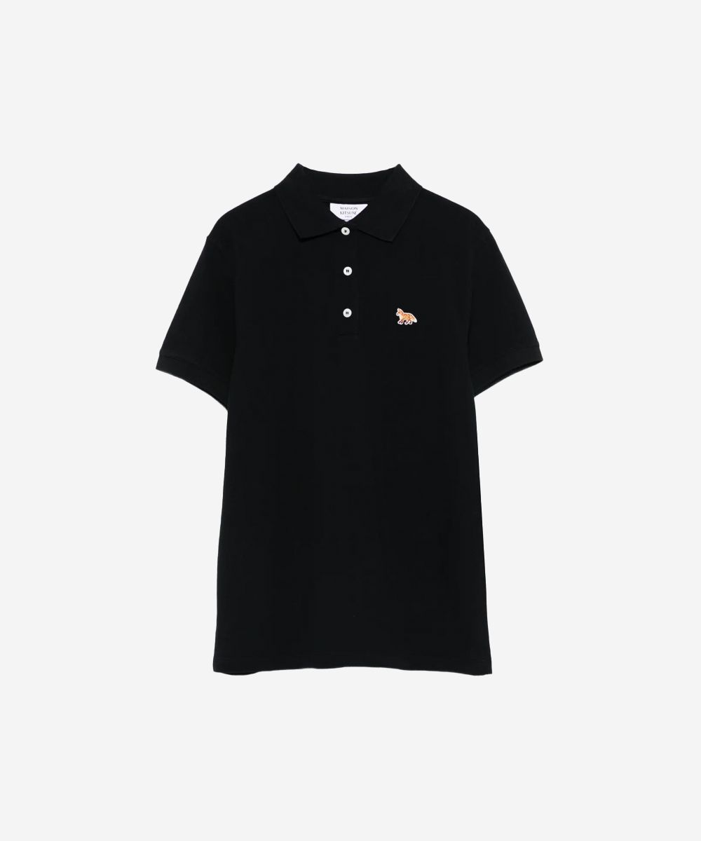 MAISON KITSUNÉ 石墨黑小狐狸LOGO經典POLO衫/女裝/ L