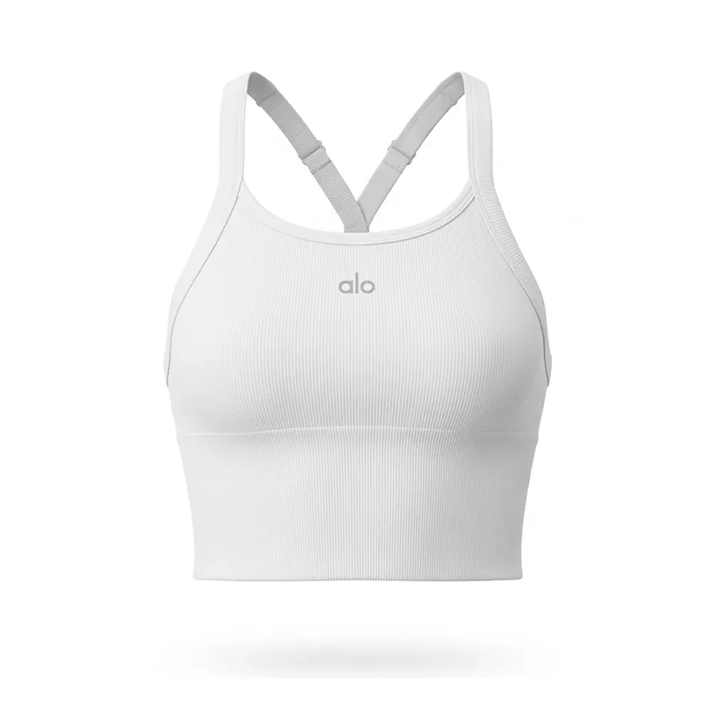 alo Seamless Ribbed Favorite Bra Tank 無縫羅紋運動內衣背心/ 白色 White/ 預購 L