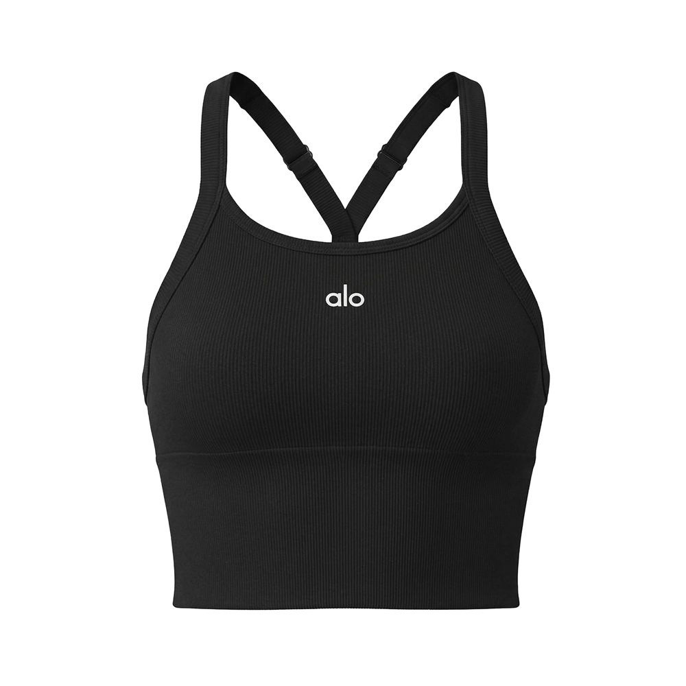 alo Seamless Ribbed Favorite Bra Tank 無縫羅紋運動內衣背心/ 黑色 Black/ 預購 L