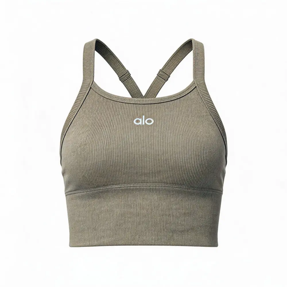 alo Seamless Ribbed Favorite Bra Tank 無縫羅紋運動內衣背心/ 淺可可 Light Cocoa/ 預購 S