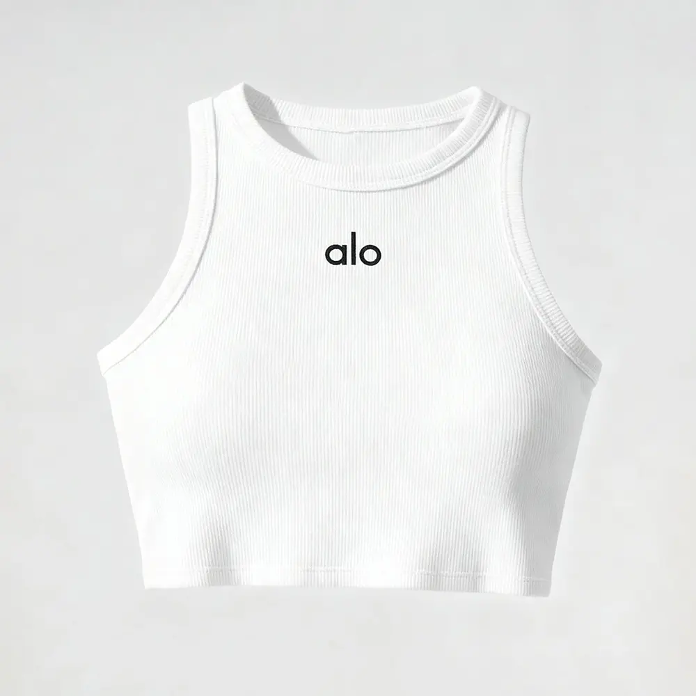 alo Aspire Tank 羅紋短版背心/ 白色 White/ 預購 L