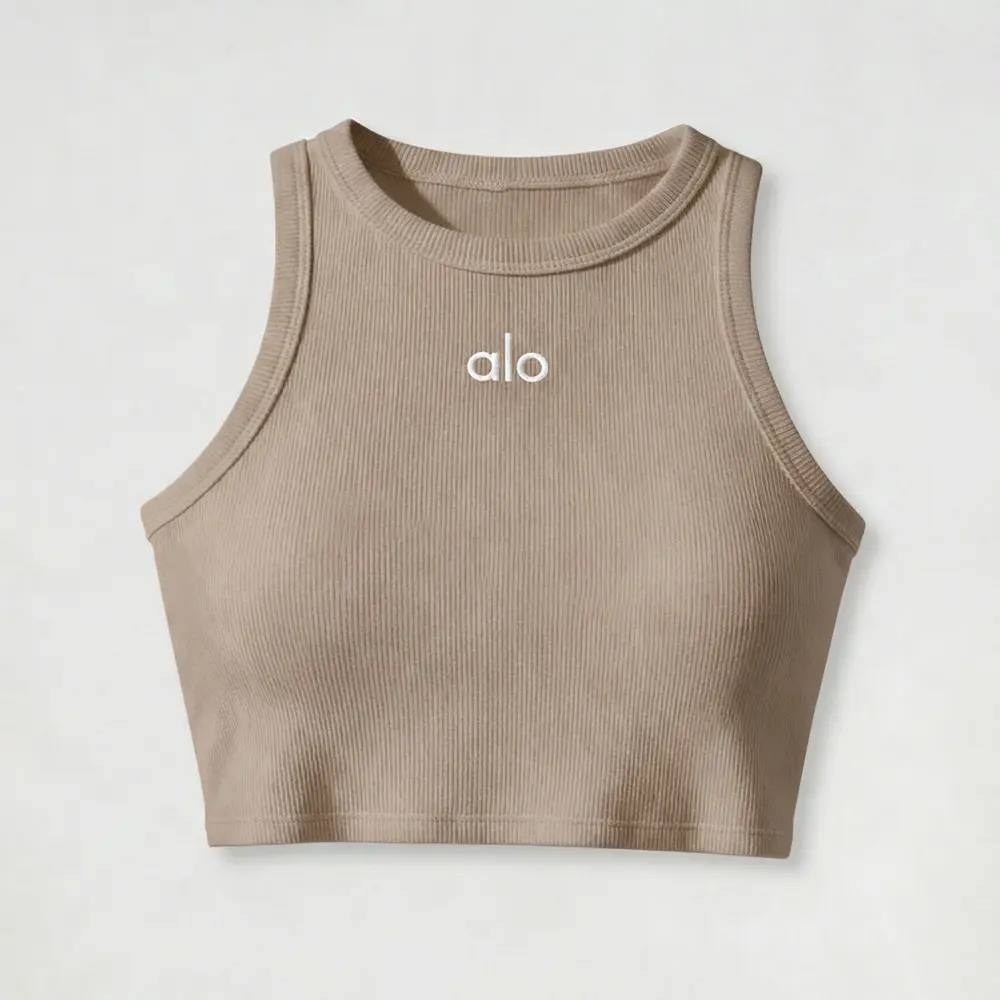 alo Aspire Tank 羅紋短版背心/ 礫石灰 Gravel/ 預購 L