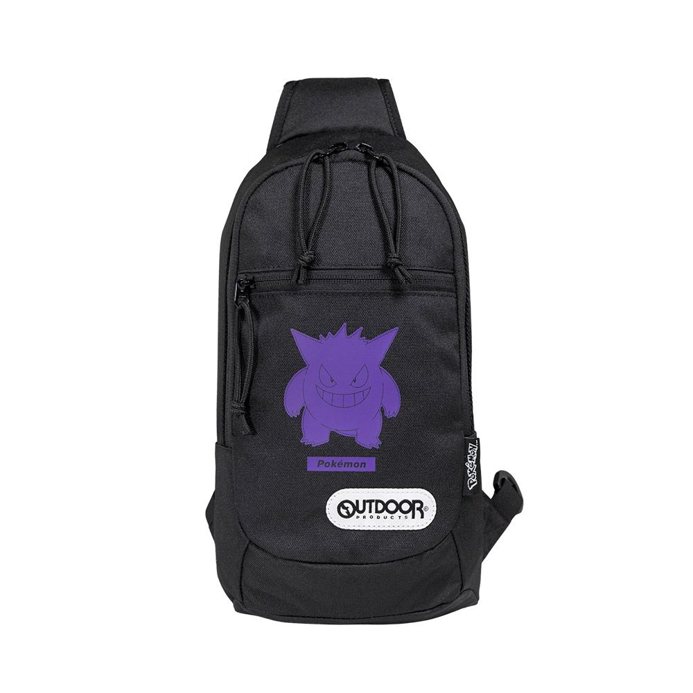 OUTDOOR 寶可夢Pokemon耿鬼單肩包/ 黑色/ ODGO23P03BK