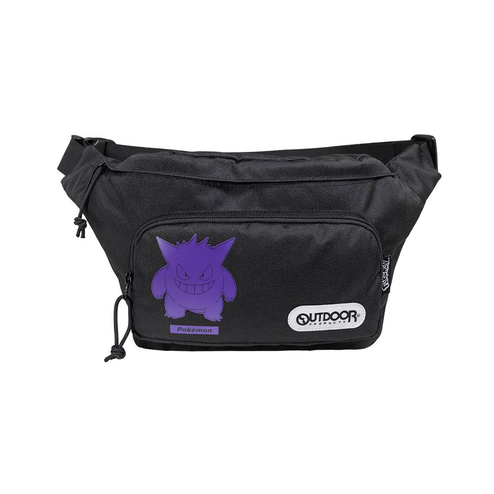 OUTDOOR 寶可夢Pokemon耿鬼腰包/ 黑色/ ODGO23P04BK