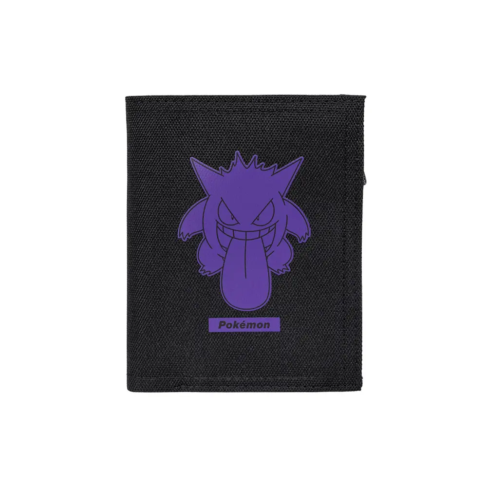 OUTDOOR 寶可夢Pokemon耿鬼對折短夾/ 黑色/ ODGO23P08BK