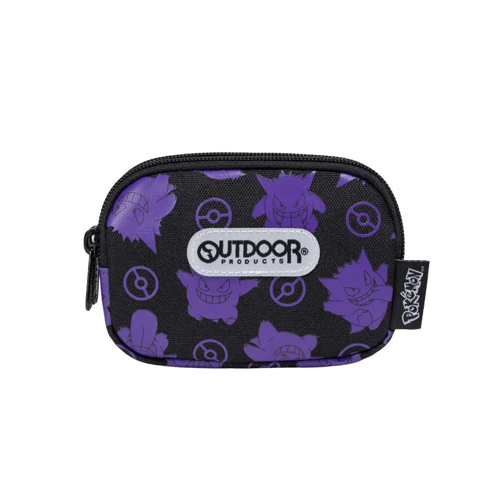 OUTDOOR 寶可夢Pokemon耿鬼雙層零錢包/ 黑色/ ODGO23P12BK