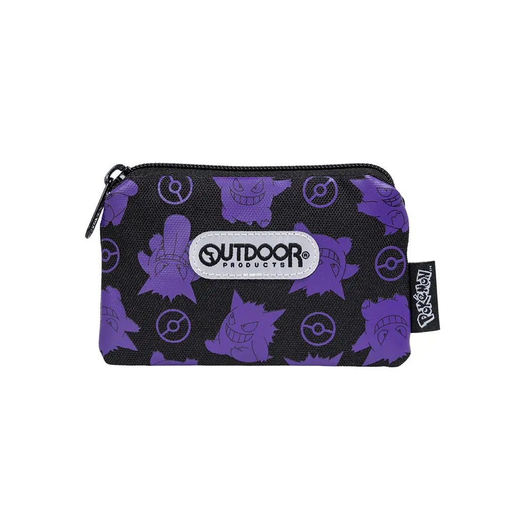 OUTDOOR 寶可夢Pokemon耿鬼票卡零錢包/ 黑色/ ODGO23P15BK