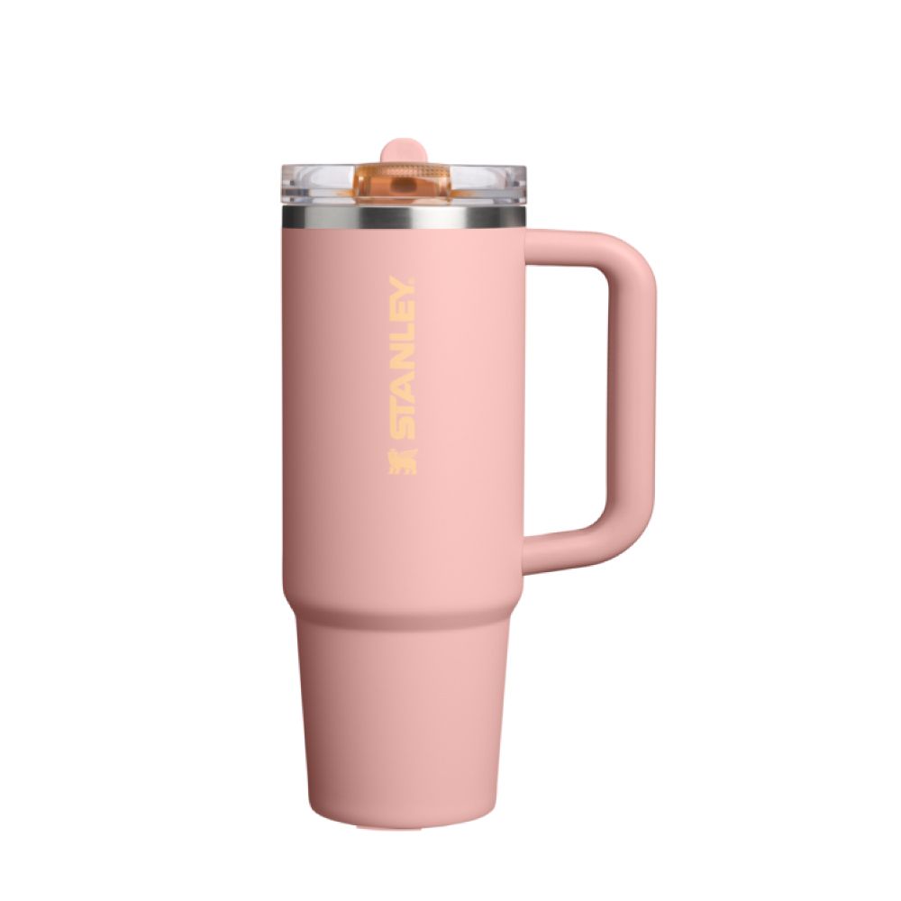 STANLEY防漏吸管隨手杯/ 0.88L/ 蜜桃粉