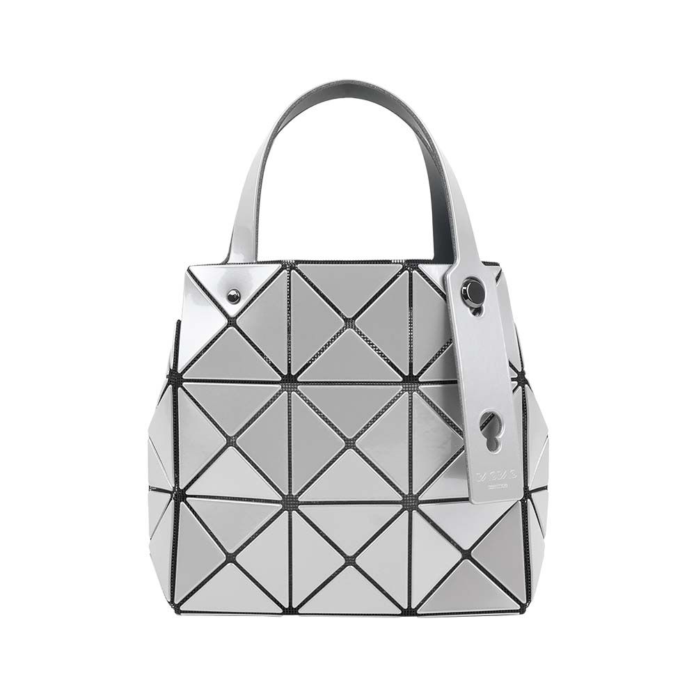 【ISSEY MIYAKE】BAO BAO CARAT 3X3 亮面手提小方盒(灰色)/ 平行輸入