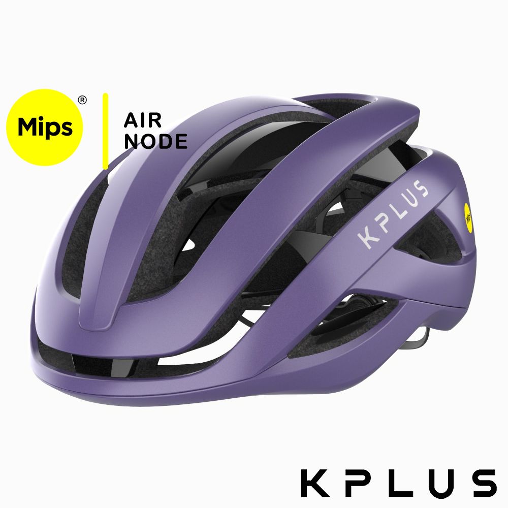 KPLUS單車安全帽 ALPHA 可拆洗Mips Air Node系統-瑪瑙紫(亞洲頭型)/ S(53-56cm)