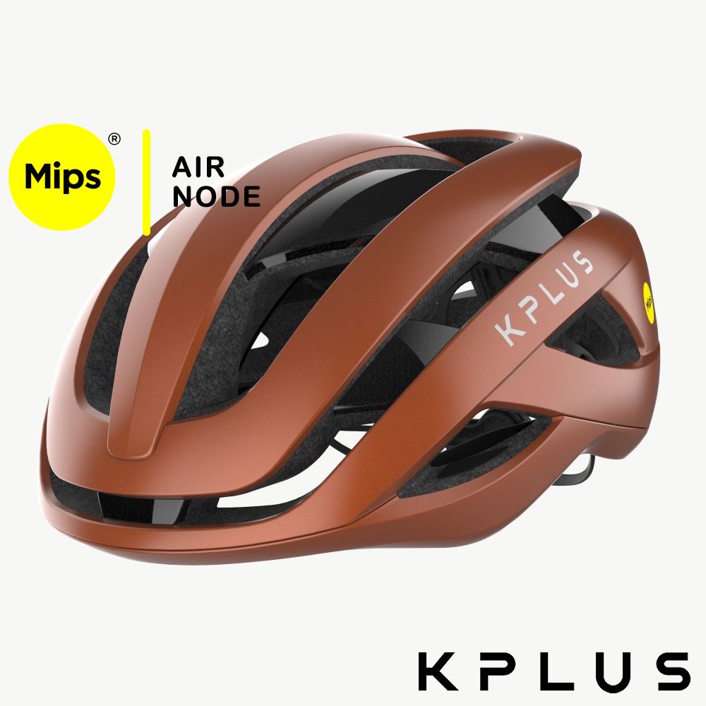 KPLUS單車安全帽 ALPHA 可拆洗Mips Air Node系統-曙光橘(亞洲頭型)/ M(56-59cm)