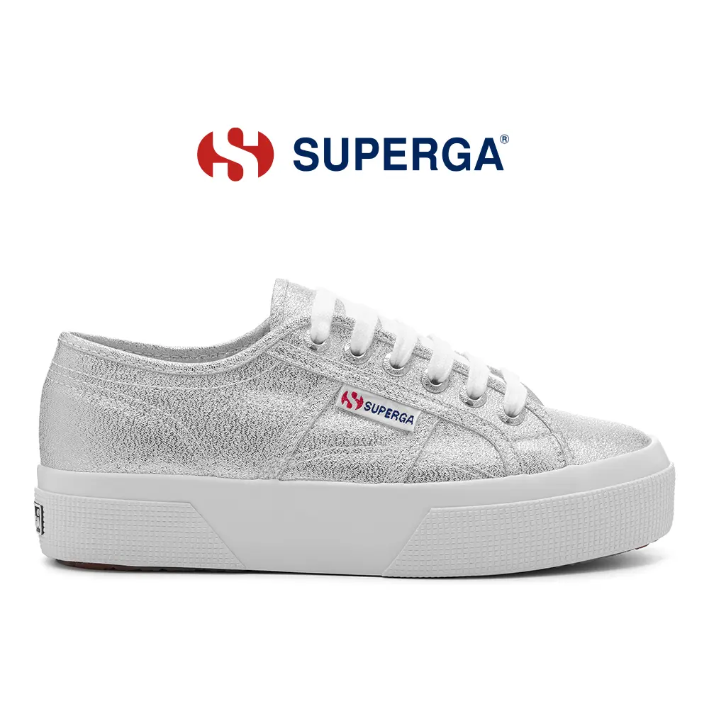 【SUPERGA】女鞋 2740 PLATFORM LAME (S6128SW-031)/ 銀色/ 37