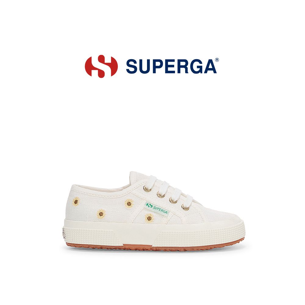 【SUPERGA】童鞋 2750 KIDS EMBROIDERY LINEN SUNFLOWER (S8136ZW-A03)/ 向日葵/ 30