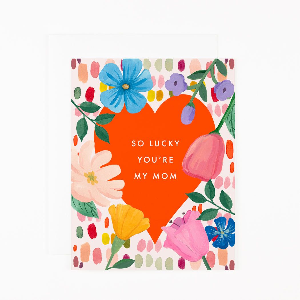 DEAR HANCOCK母親卡/ So Lucky You're My Mom/ 愛心花卉