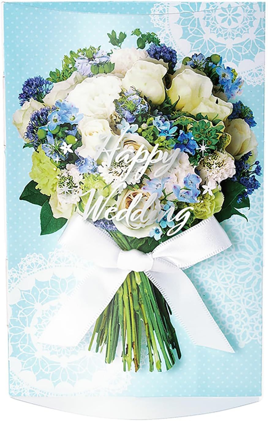 Sanrio結婚卡片/ 300-5/ 藍白花束