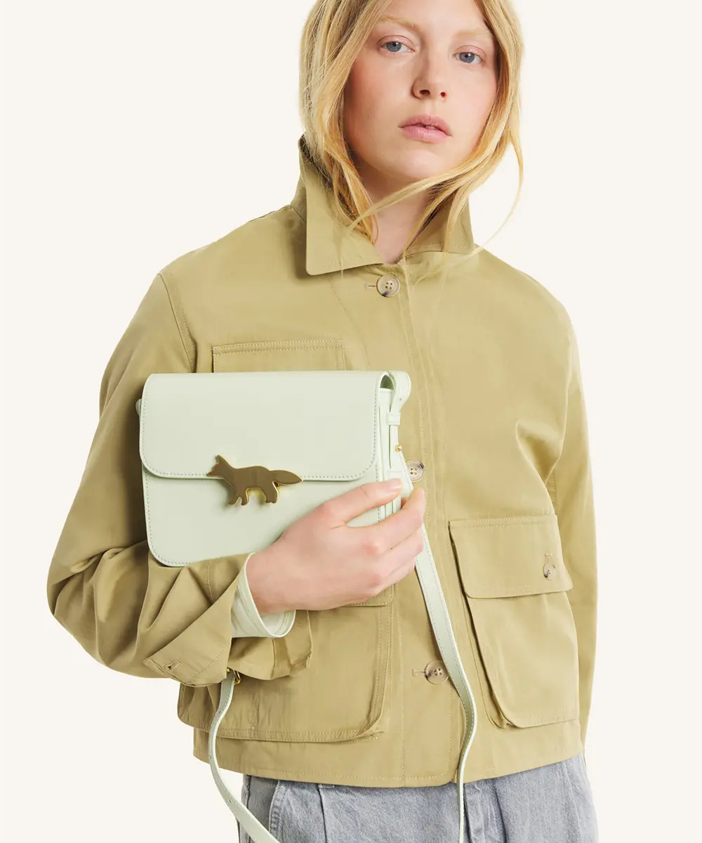 MAISON KITSUNÉ 蘆薈綠暗影狐狸愛蒂包