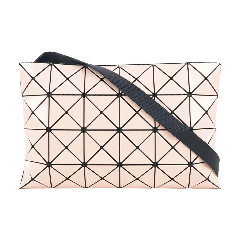 【ISSEY MIYAKE】BAO BAO LUCENT 4X6 拉鍊斜背包(杏粉色)/ 平行輸入