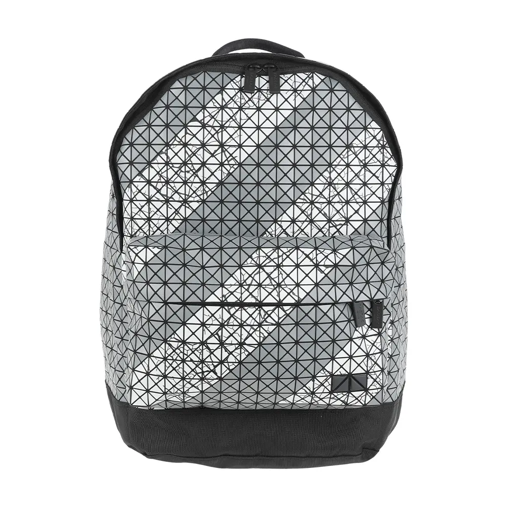 【ISSEY MIYAKE】Daypack Autobahn 斜紋雙色拉鍊後背包(深灰/淺灰)/ 平行輸入