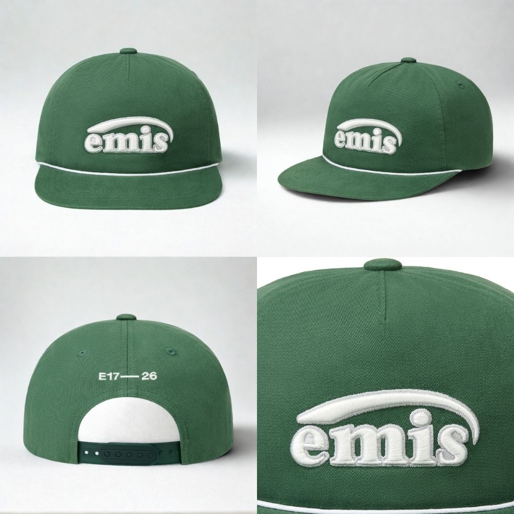韓國 emis NEW LOGO COTTON TRUCKER HAT 新Logo棉質卡車帽 綠色GREEN
