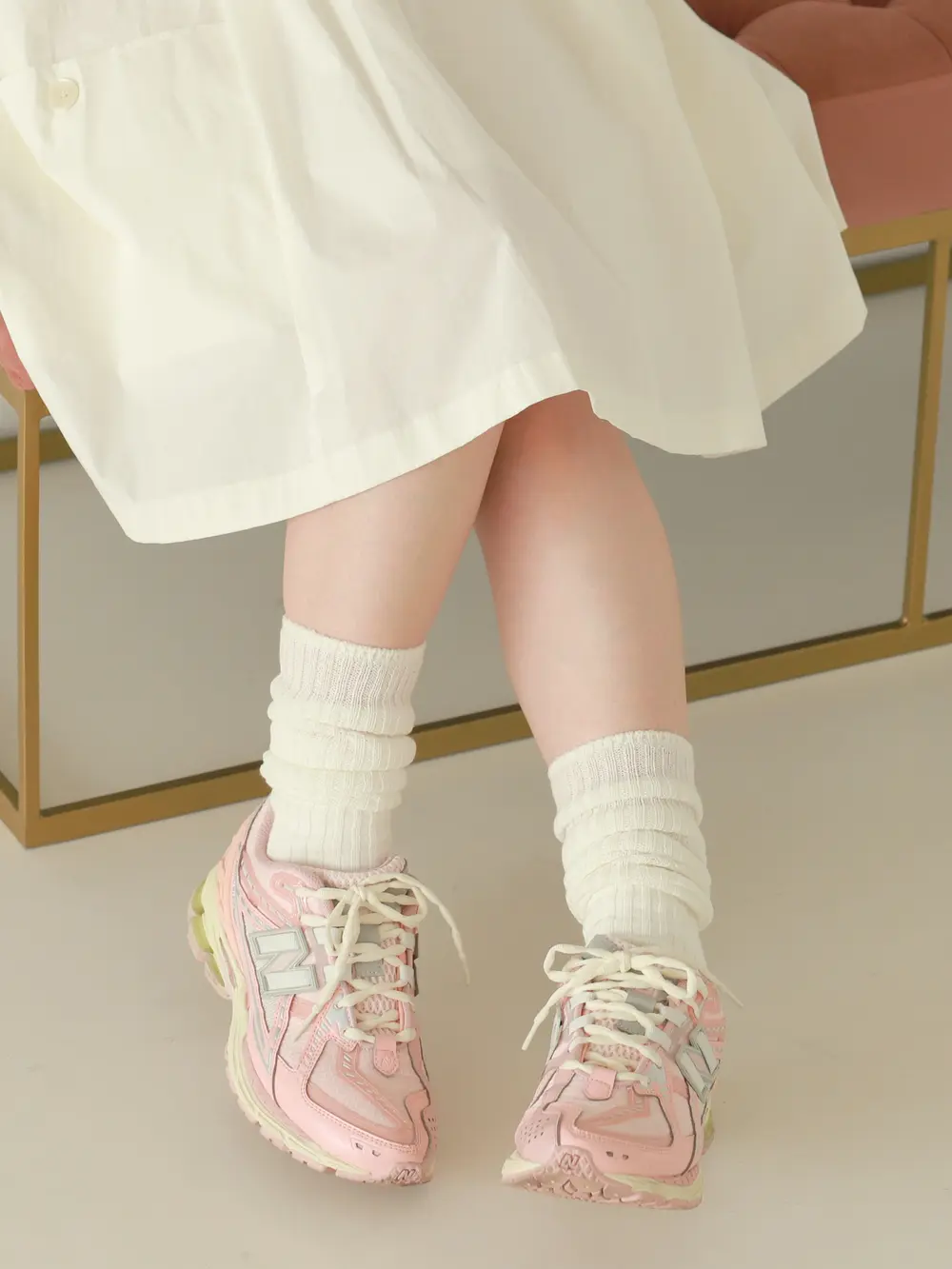 日本 Tabio 柔軟羅紋泡泡中筒襪/ 01/ Off White