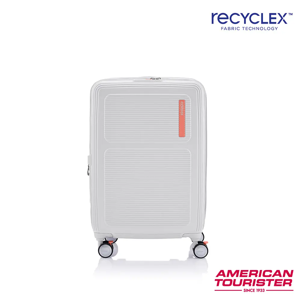 AMERICAN TOURISTER美國旅行者 24吋 MAXIVO 2/8抗菌可擴充PC防盜拉鍊煞車輪行李箱/ 淺灰