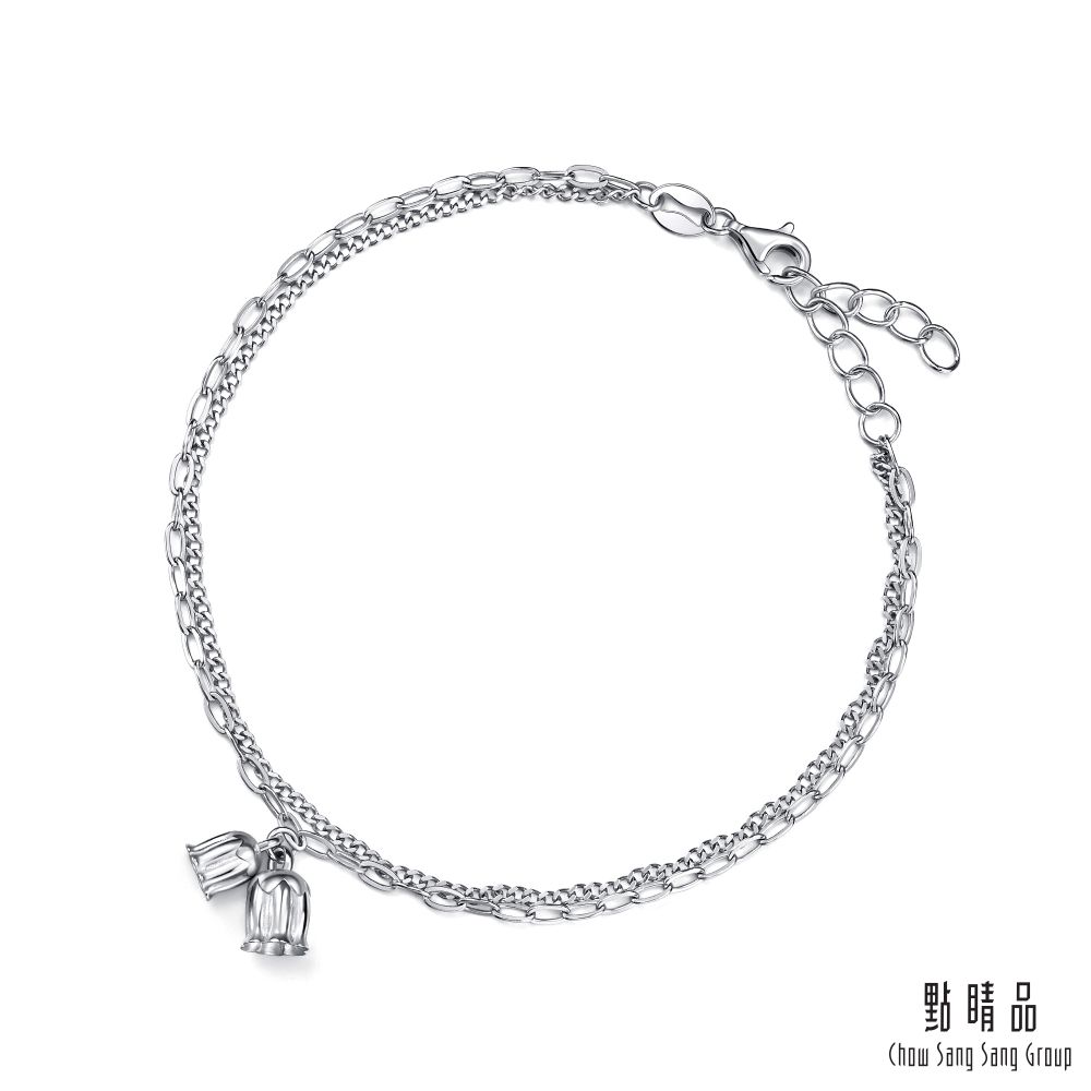 【網路獨家款】點睛品 鈴蘭花 鉑金手鍊