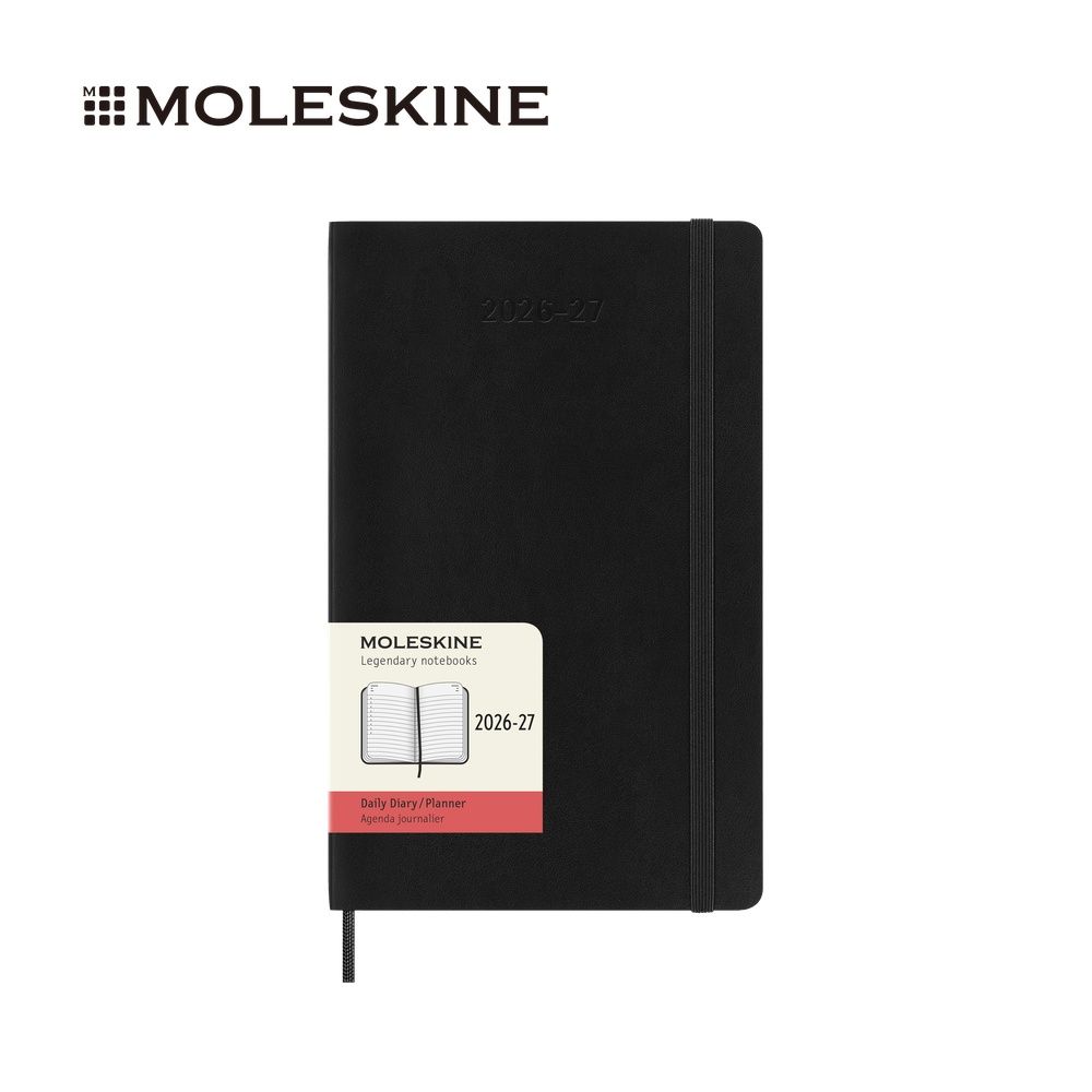 2026-27 MOLESKINE日記手帳/ 18M/ 軟皮/ L型/ 黑