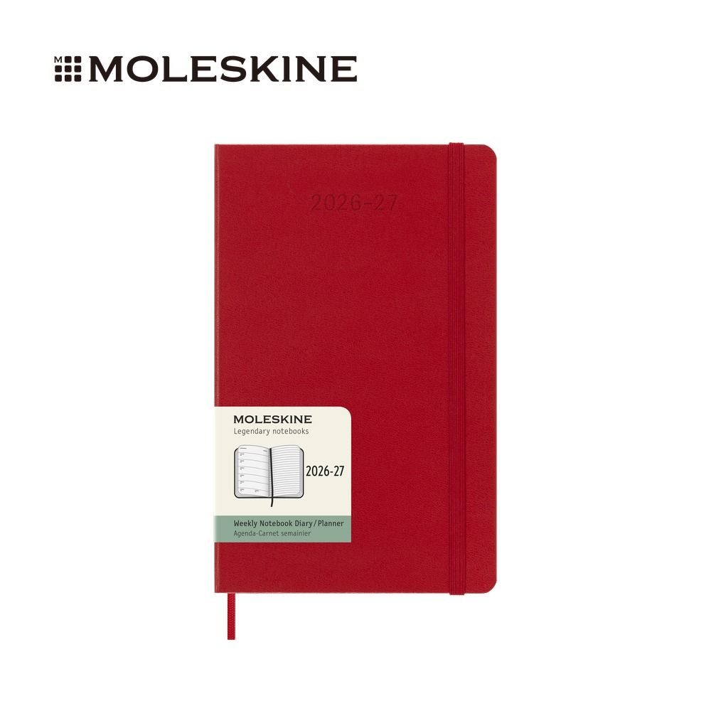2026-27 MOLESKINE週記手帳/ 18M/ 硬皮/ L型/ 紅