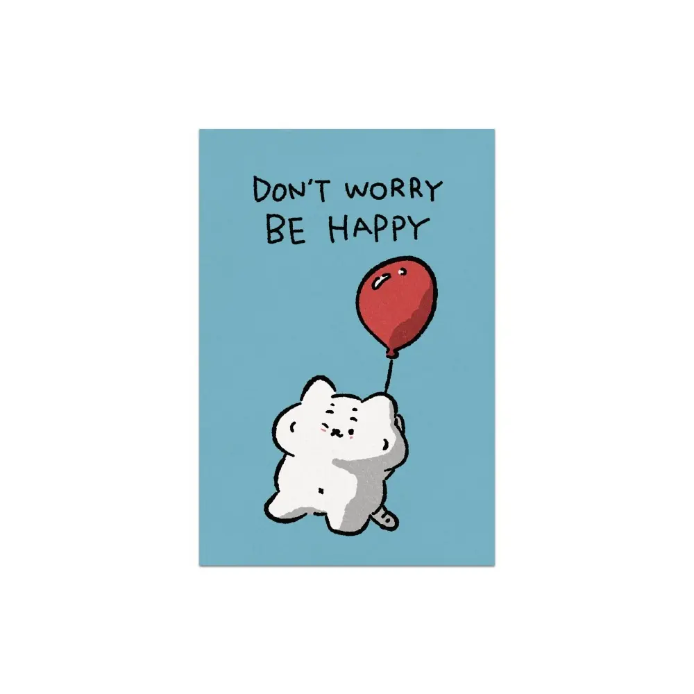韓國 MUZIK TIGER 明信片/ Don't Worry, Be Happy
