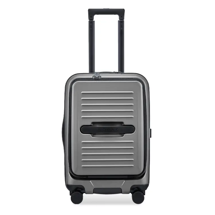 AZPAC 20吋 前開口煞車行李箱 登機箱 對開 薄暮灰