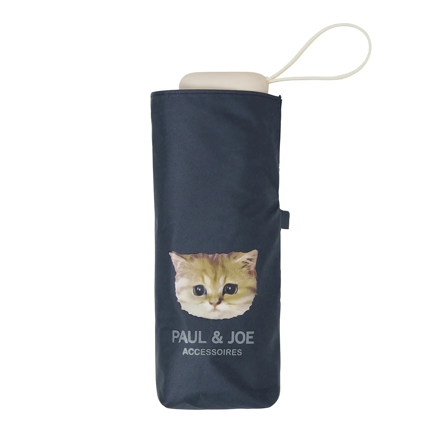 日本 PAUL & JOE ACCESSOIRES UV99.9晴雨兩用遮熱折傘/ Nounette Navy