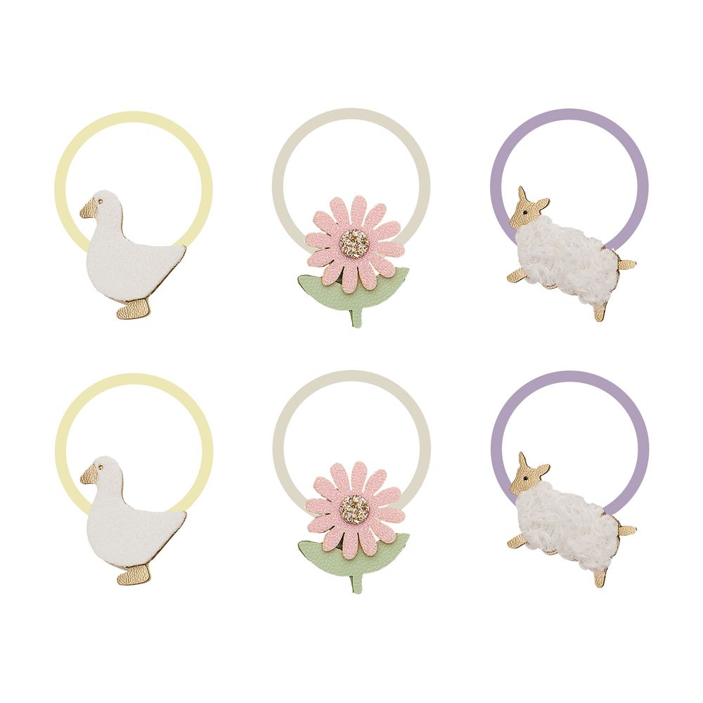 Mimi & Lula SS26童趣動物/ 農場迷你髮束/ 6入