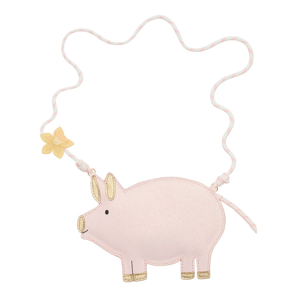 Mimi & Lula SS26童趣動物/ 亮粉小豬側背小包
