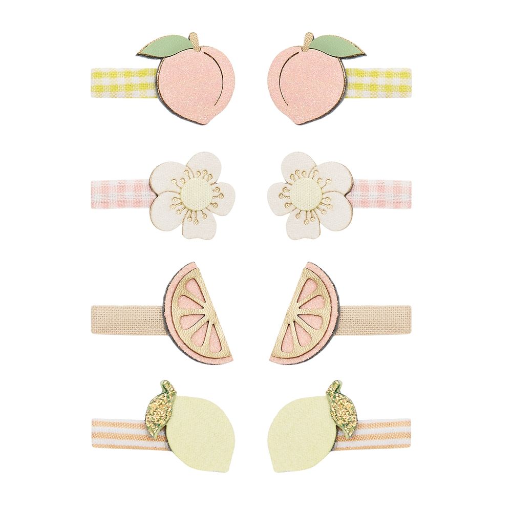 Mimi & Lula SS26甜櫻果漾/ 蜜桃柑橘迷你髮夾/ 8入