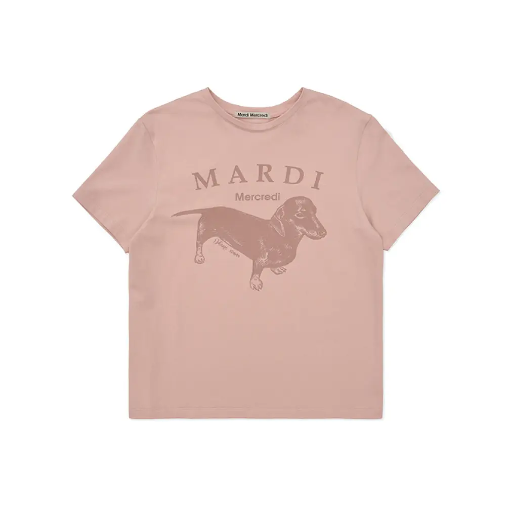 韓國 Mardi Mercredi SLIM TSHIRT DDANJI 修身短袖T恤 淡珊瑚粉