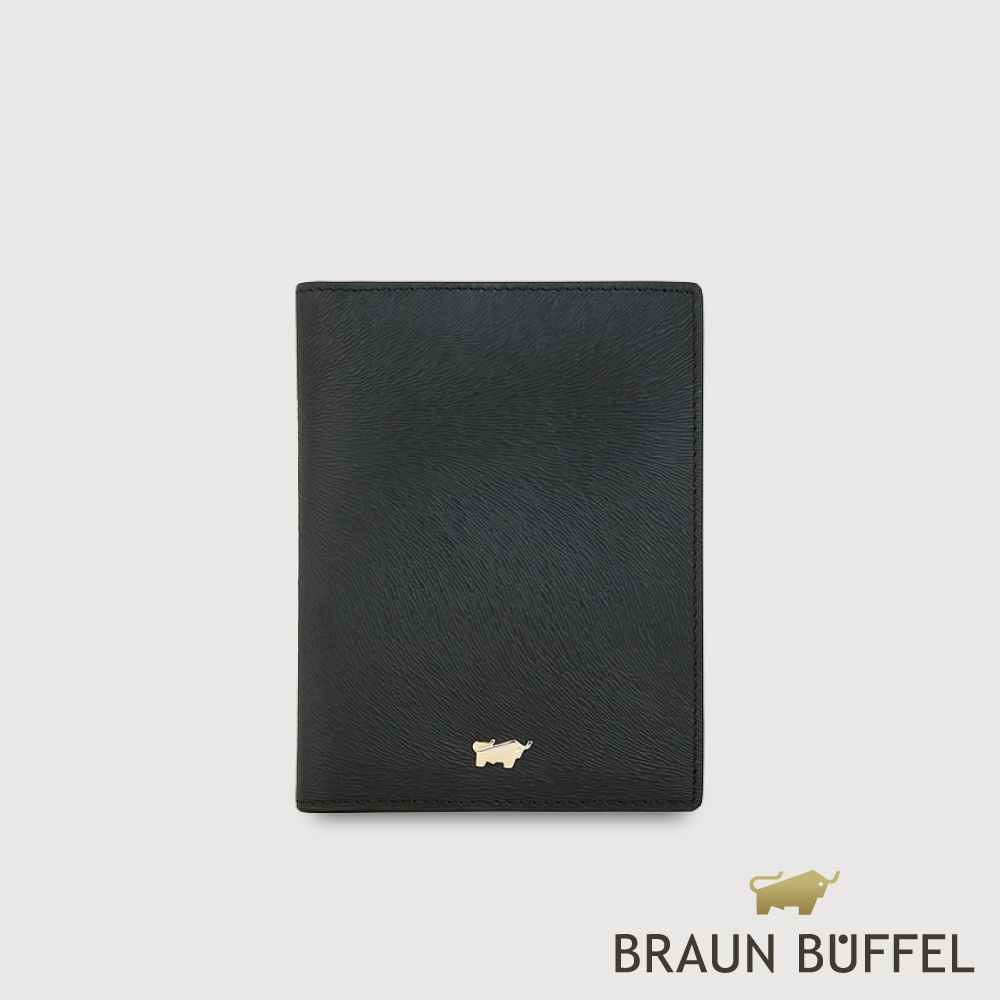 【BRAUN BUFFEL 德國小金牛】台灣總代理 蘇菲娜-A  4卡零錢袋卡夾-黑色/BF885-511-BK