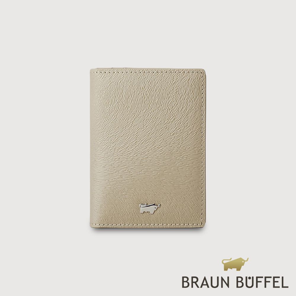 【BRAUN BUFFEL 德國小金牛】台灣總代理 蘇菲娜-B 名片夾-沙丘色/BF886-140-MDT