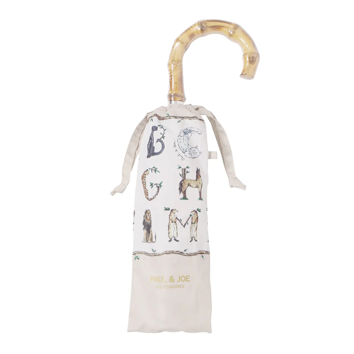 日本 PAUL & JOE ACCESSOIRES 晴雨兩用折傘/ Abc Gaden Beige