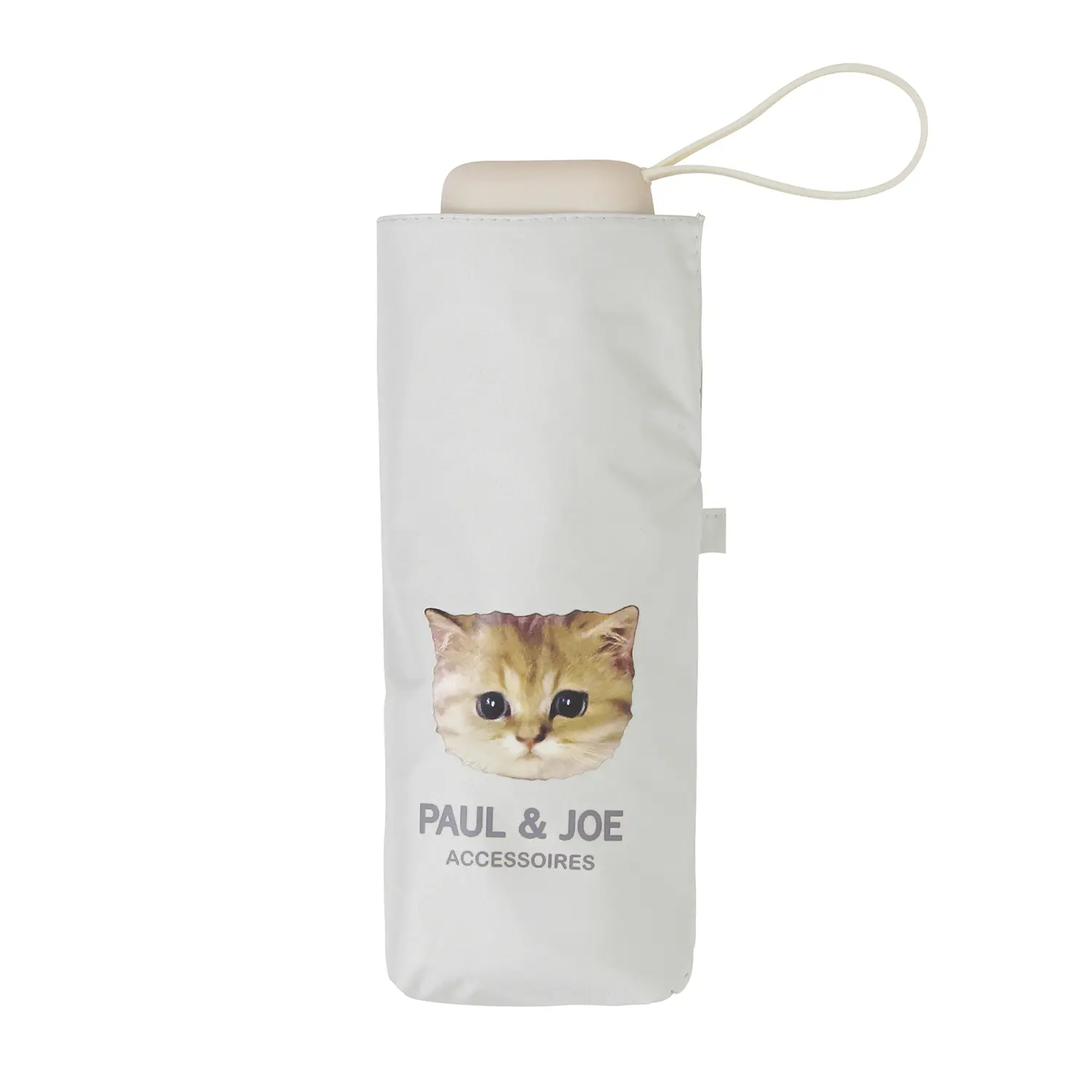 日本 PAUL & JOE ACCESSOIRES UV99.9晴雨兩用遮熱折傘/ Nounette White