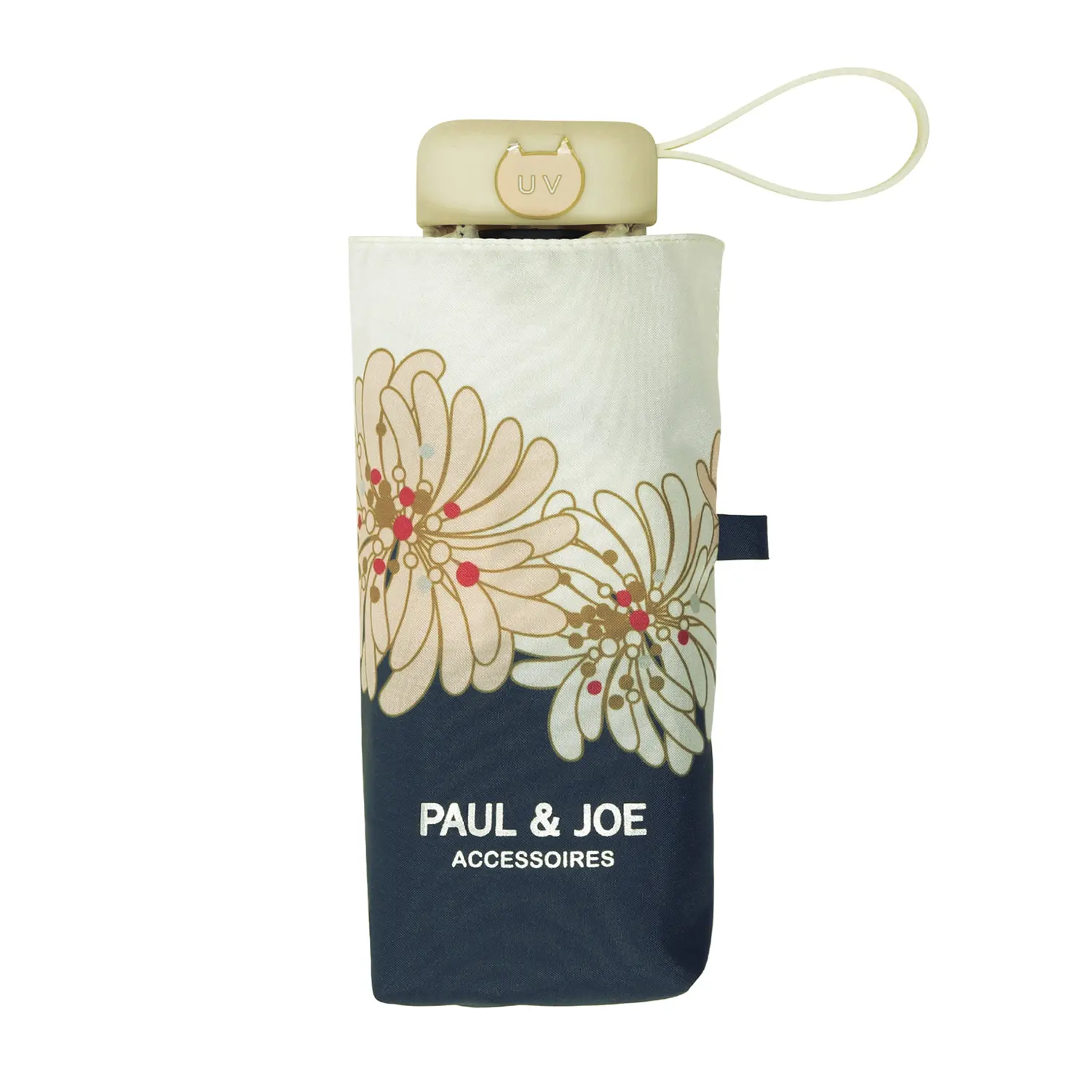 日本 PAUL & JOE ACCESSOIRES Compact UV 晴雨兩用折傘/ Chrysanthemum Navy