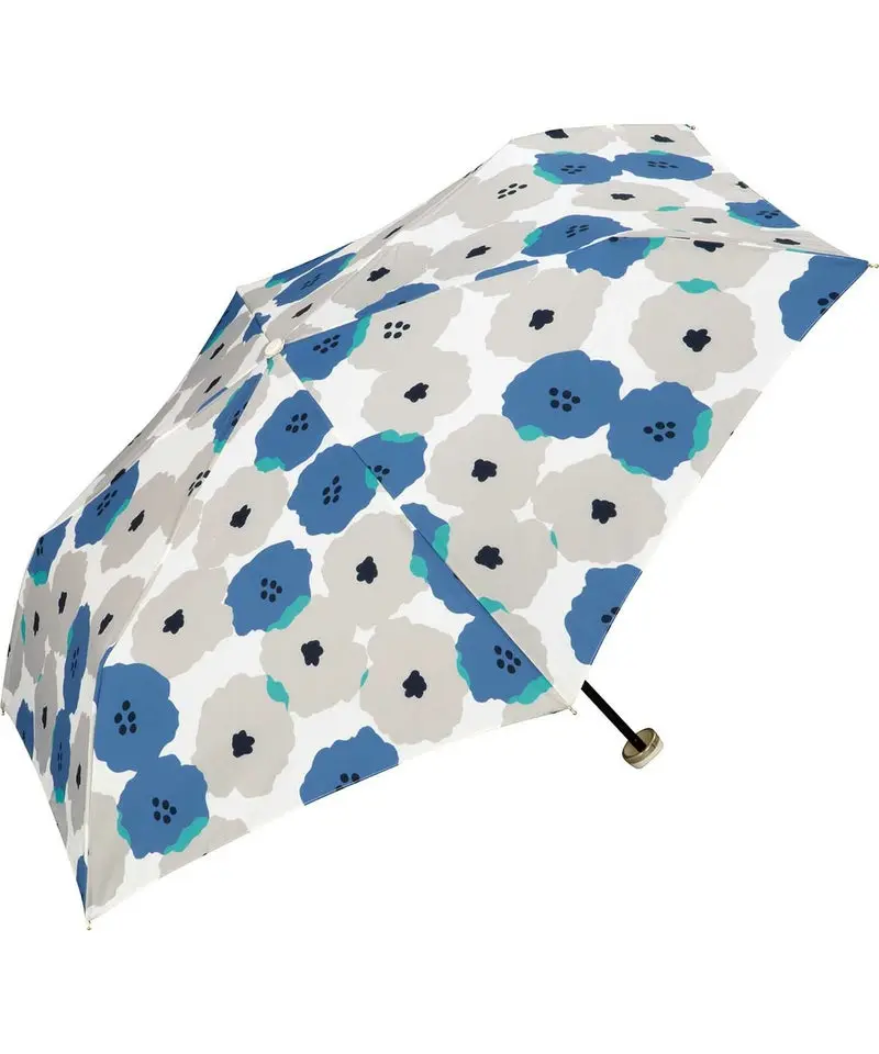 日本 Wpc. 晴雨兩用 UV80%折傘/ Pioni Blue