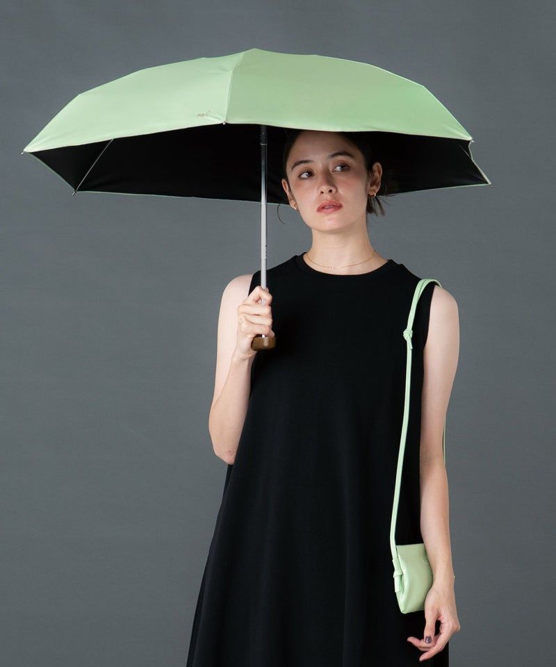 日本 Wpc. 完全遮光UV100%折傘肩背包/ Noble Basic Green